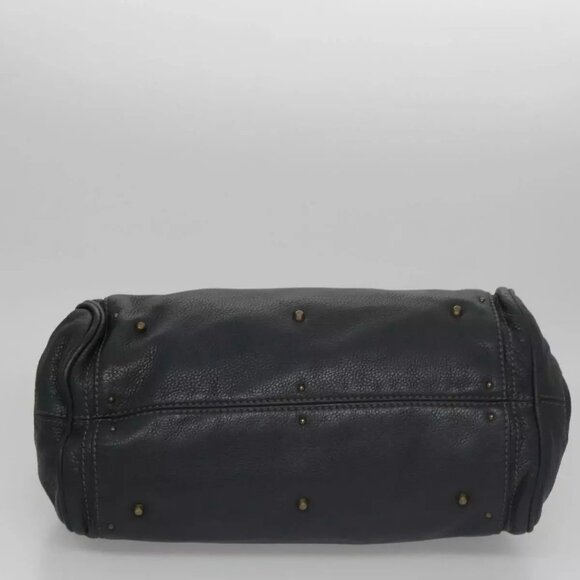 Chloe Paddington Hand Bag Leather Navy Gold Silver Auth - Picture 10 of 16